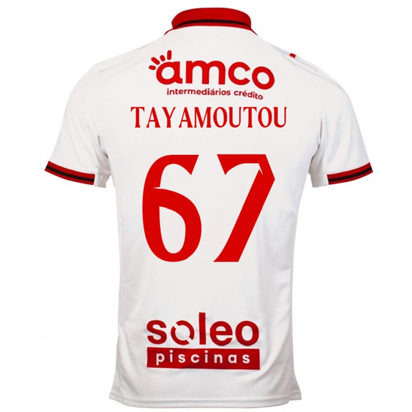 Danxen Mulher Camisola Enzo Tayamoutou #67 Branco Vermelho Alternativa 2025/26 Camisa Brasil