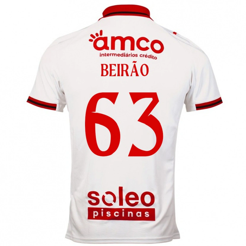 Danxen Mulher Camisola Rodrigo Beirão #63 Branco Vermelho Alternativa 2025/26 Camisa Brasil