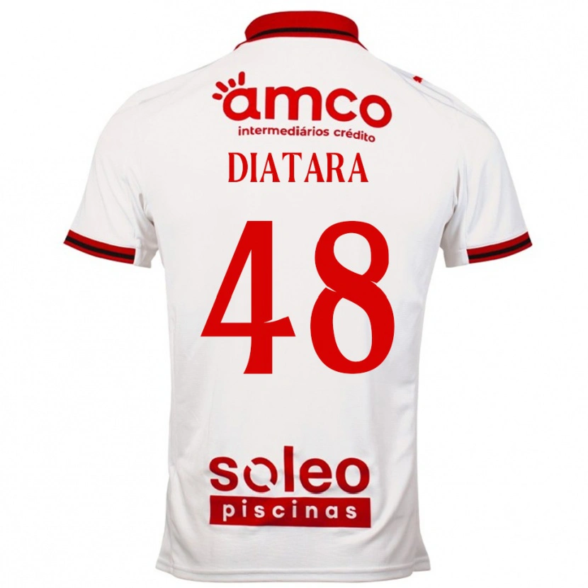 Danxen Mulher Camisola Samba Diatara #48 Branco Vermelho Alternativa 2025/26 Camisa Brasil