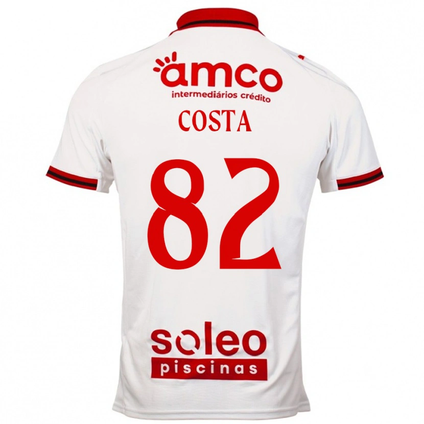 Danxen Mulher Camisola Gui Costa #82 Branco Vermelho Alternativa 2025/26 Camisa Brasil
