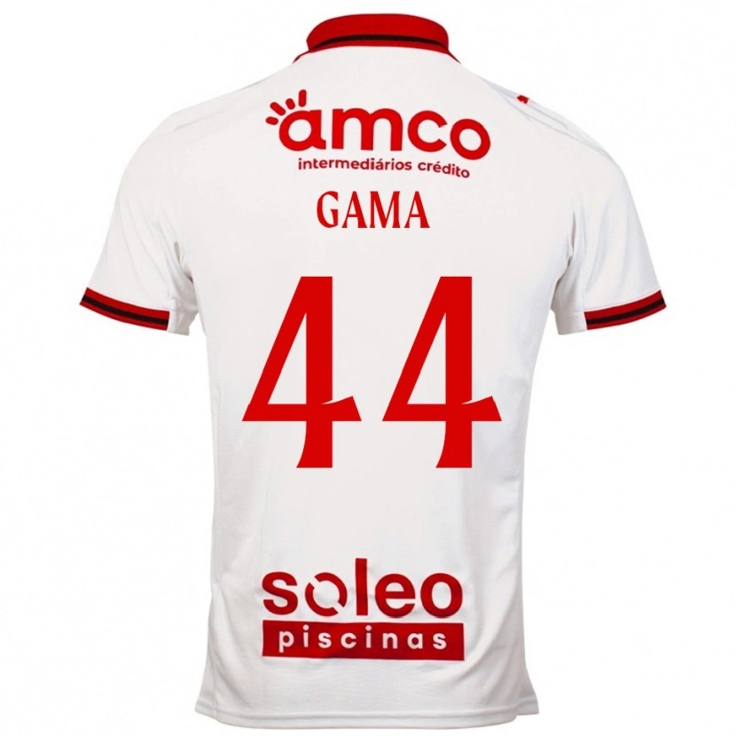 Danxen Mulher Camisola Dinis Gama #44 Branco Vermelho Alternativa 2025/26 Camisa Brasil
