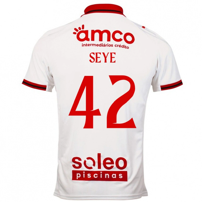 Danxen Mulher Camisola Modou Seye #42 Branco Vermelho Alternativa 2025/26 Camisa Brasil