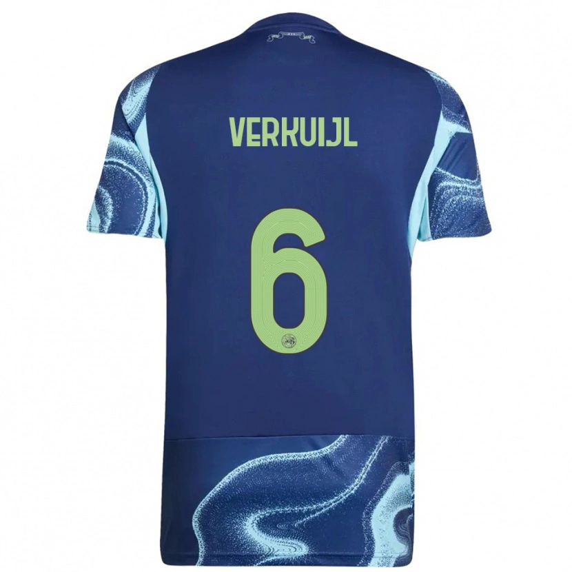 Danxen Mulher Camisola Mark Verkuijl #6 Marinho Azul Celeste Alternativa 2025/26 Camisa Brasil