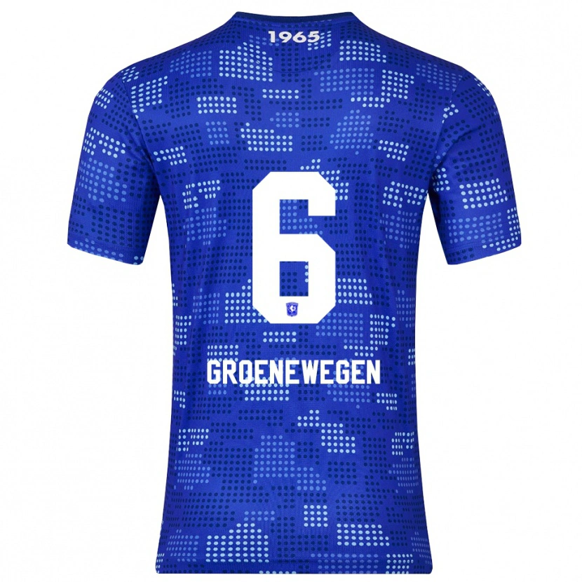 Danxen Mulher Camisola Lynn Groenewegen #6 Azul Azul Celeste Alternativa 2025/26 Camisa Brasil