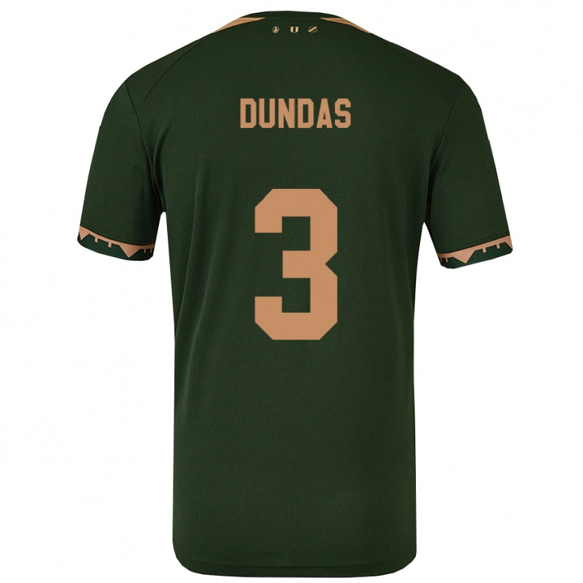 Danxen Mulher Camisola Noa Dundas #3 Verde Dourado Alternativa 2025/26 Camisa Brasil