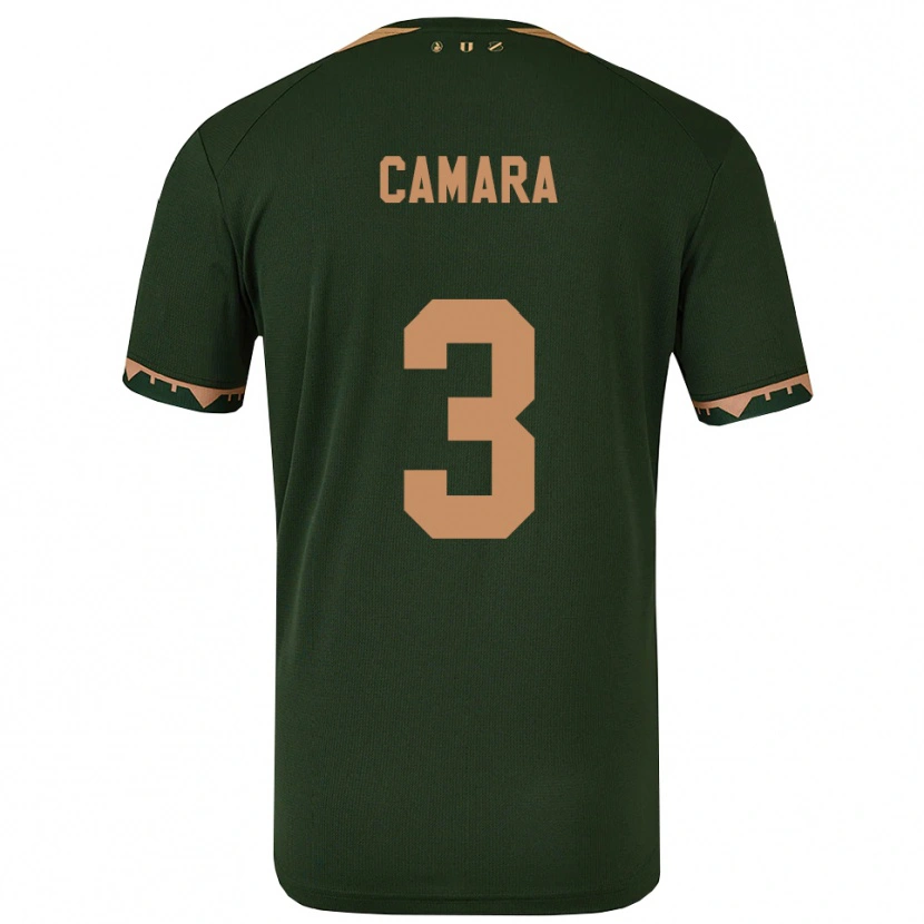 Danxen Mulher Camisola Lamine Camara #3 Verde Dourado Alternativa 2025/26 Camisa Brasil