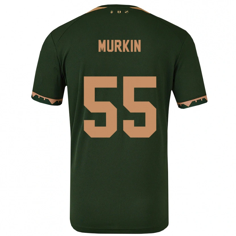 Danxen Mulher Camisola Derry Murkin #55 Verde Dourado Alternativa 2025/26 Camisa Brasil