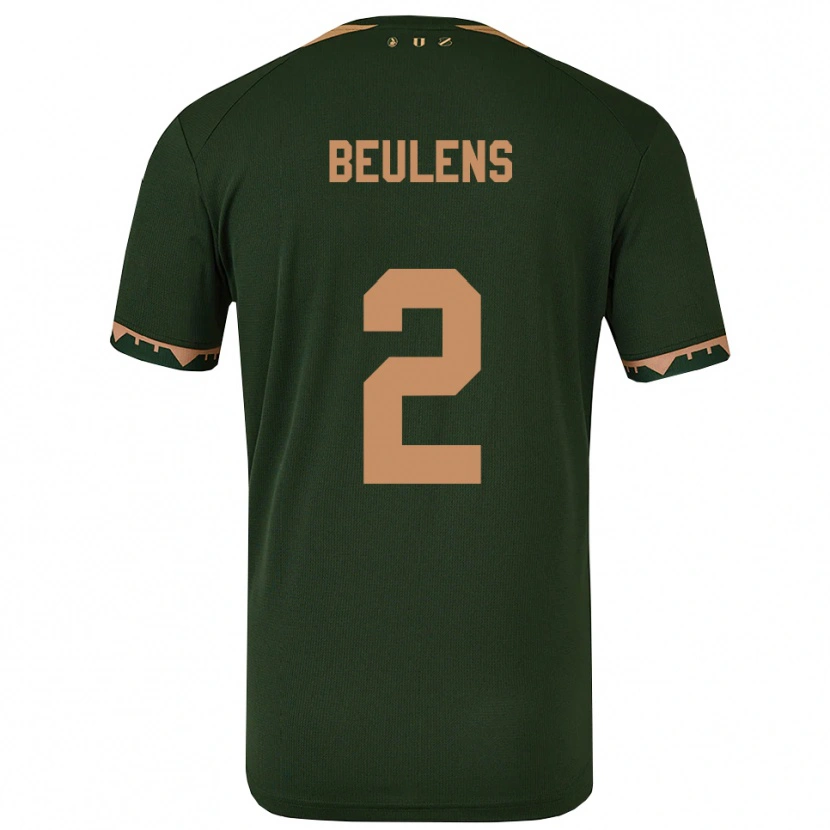 Danxen Mulher Camisola Noël Beulens #2 Verde Dourado Alternativa 2025/26 Camisa Brasil