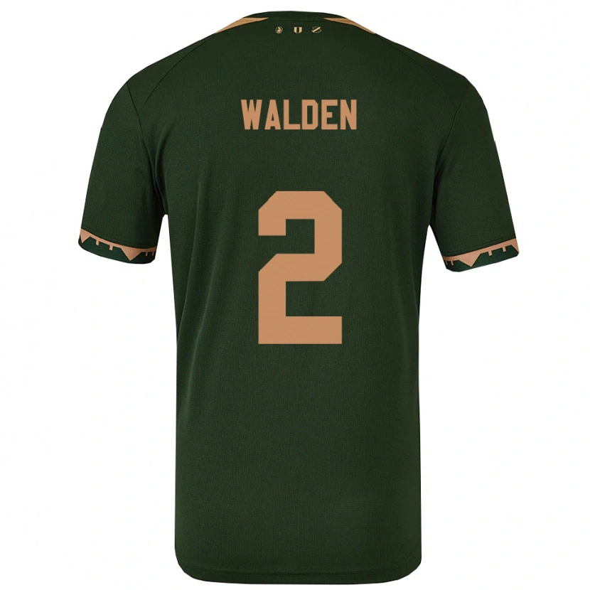 Danxen Mulher Camisola Jaden Walden #2 Verde Dourado Alternativa 2025/26 Camisa Brasil