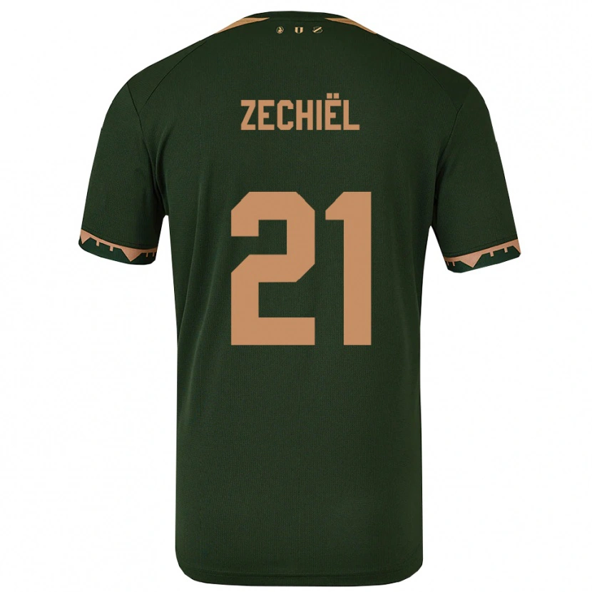 Danxen Mulher Camisola Gjivai Zechiël #21 Verde Dourado Alternativa 2025/26 Camisa Brasil