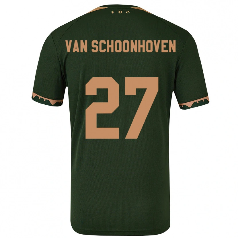 Danxen Mulher Camisola Nurija Van Schoonhoven #27 Verde Dourado Alternativa 2025/26 Camisa Brasil