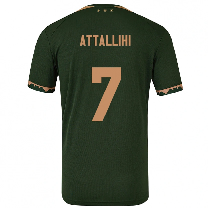Danxen Mulher Camisola Adam Attallihi #7 Verde Dourado Alternativa 2025/26 Camisa Brasil