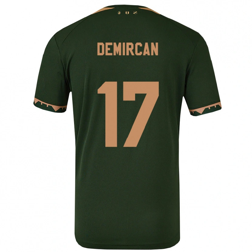 Danxen Mulher Camisola Emirhan Demircan #17 Verde Dourado Alternativa 2025/26 Camisa Brasil