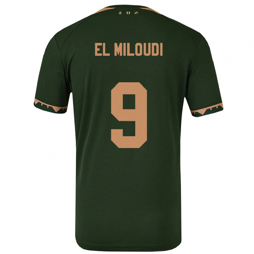 Danxen Mulher Camisola Rayan El Miloudi #9 Verde Dourado Alternativa 2025/26 Camisa Brasil