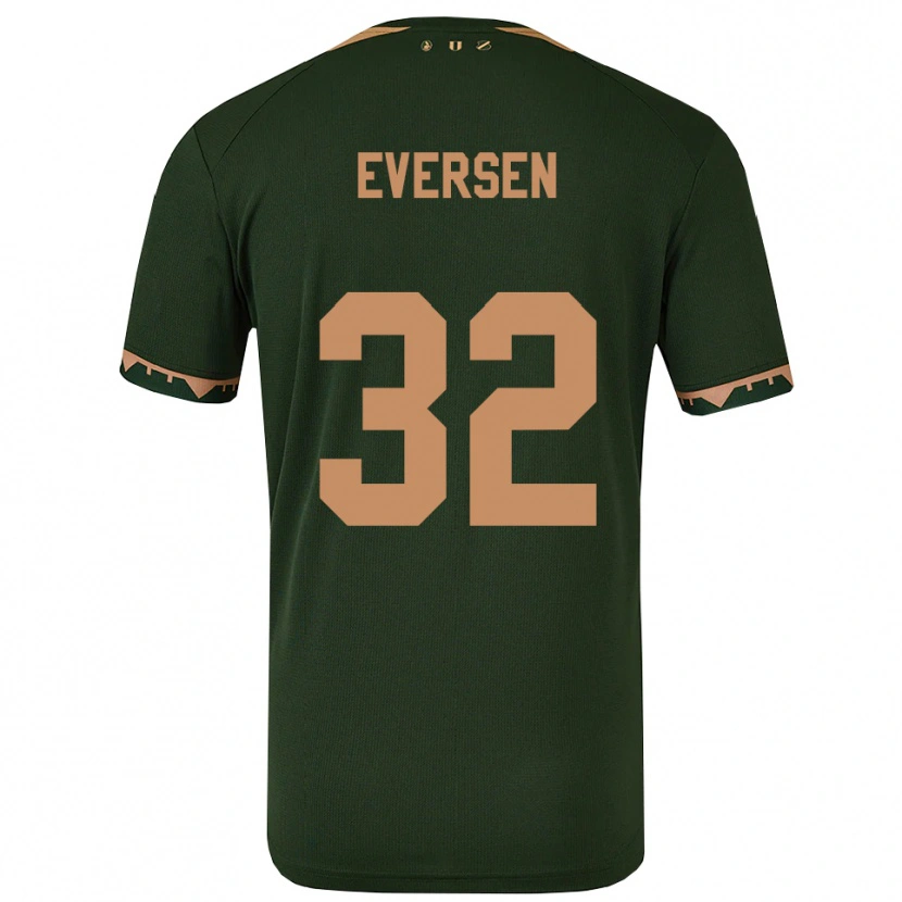 Danxen Mulher Camisola Justin Eversen #32 Verde Dourado Alternativa 2025/26 Camisa Brasil