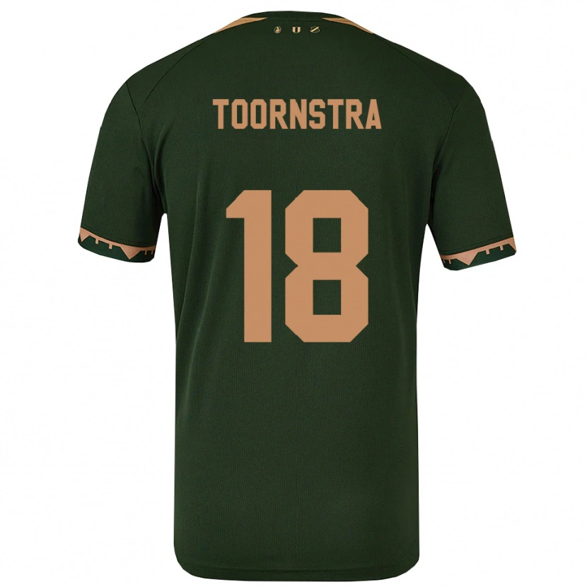 Danxen Mulher Camisola Jens Toornstra #18 Verde Dourado Alternativa 2025/26 Camisa Brasil