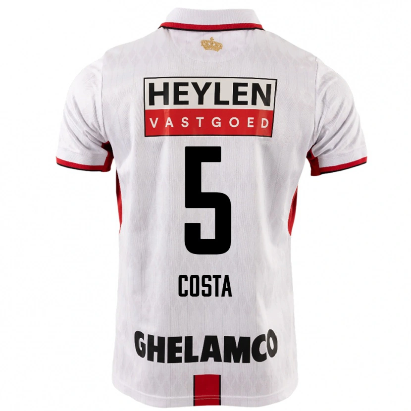 Danxen Mulher Camisola Ayrton Costa #5 Branco Vermelho Alternativa 2025/26 Camisa Brasil