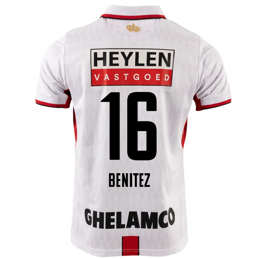 Danxen Mulher Camisola Mauricio Benítez #16 Branco Vermelho Alternativa 2025/26 Camisa Brasil