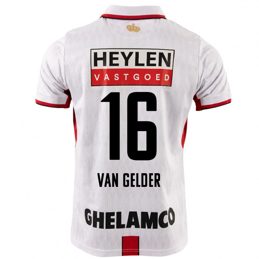 Danxen Mulher Camisola Louie Van Gelder #16 Branco Vermelho Alternativa 2025/26 Camisa Brasil