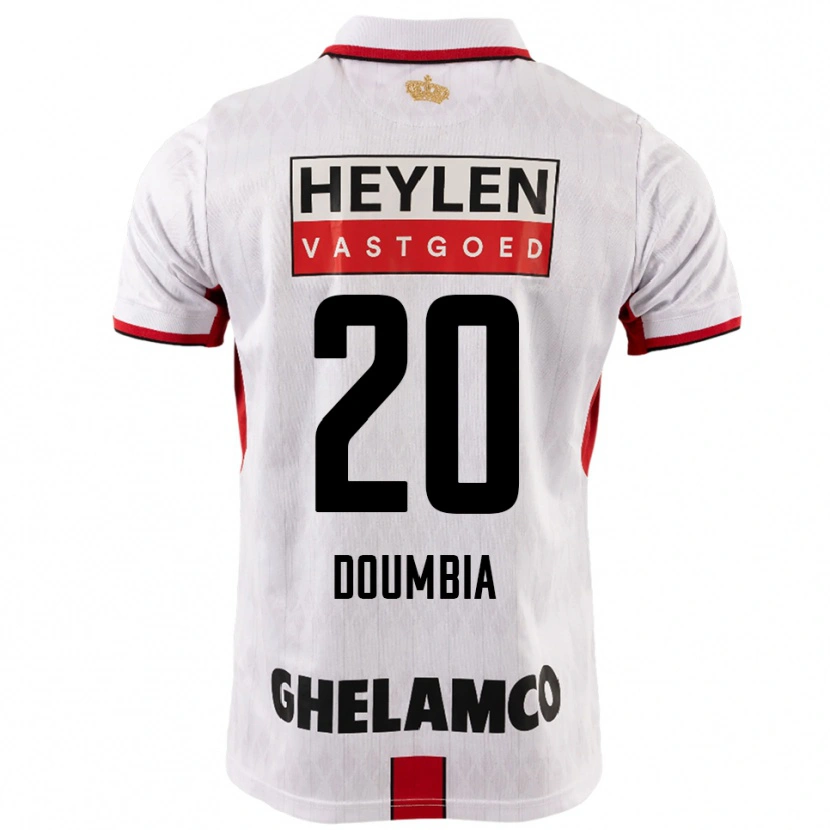 Danxen Mulher Camisola Mahamadou Doumbia #20 Branco Vermelho Alternativa 2025/26 Camisa Brasil