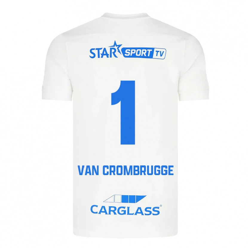 Danxen Mulher Camisola Hendrik Van Crombrugge #1 Branco Azul Alternativa 2025/26 Camisa Brasil