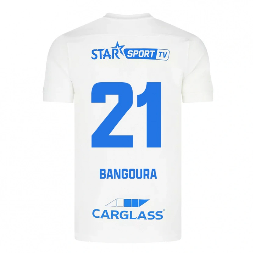 Danxen Mulher Camisola Ibrahima Sory Bangoura #21 Branco Azul Alternativa 2025/26 Camisa Brasil