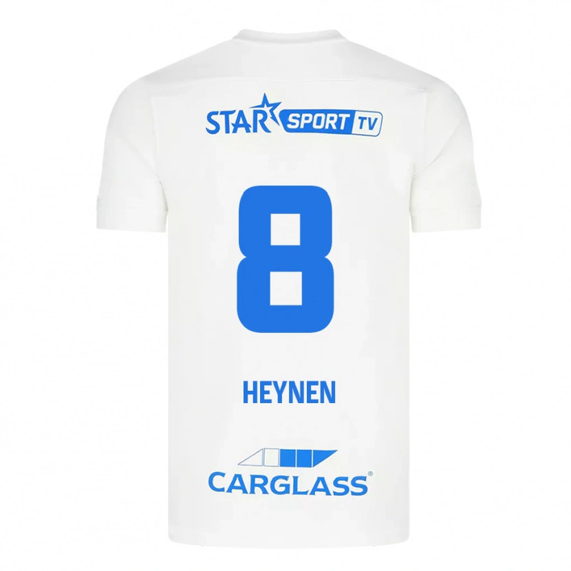 Danxen Mulher Camisola Bryan Heynen #8 Branco Azul Alternativa 2025/26 Camisa Brasil