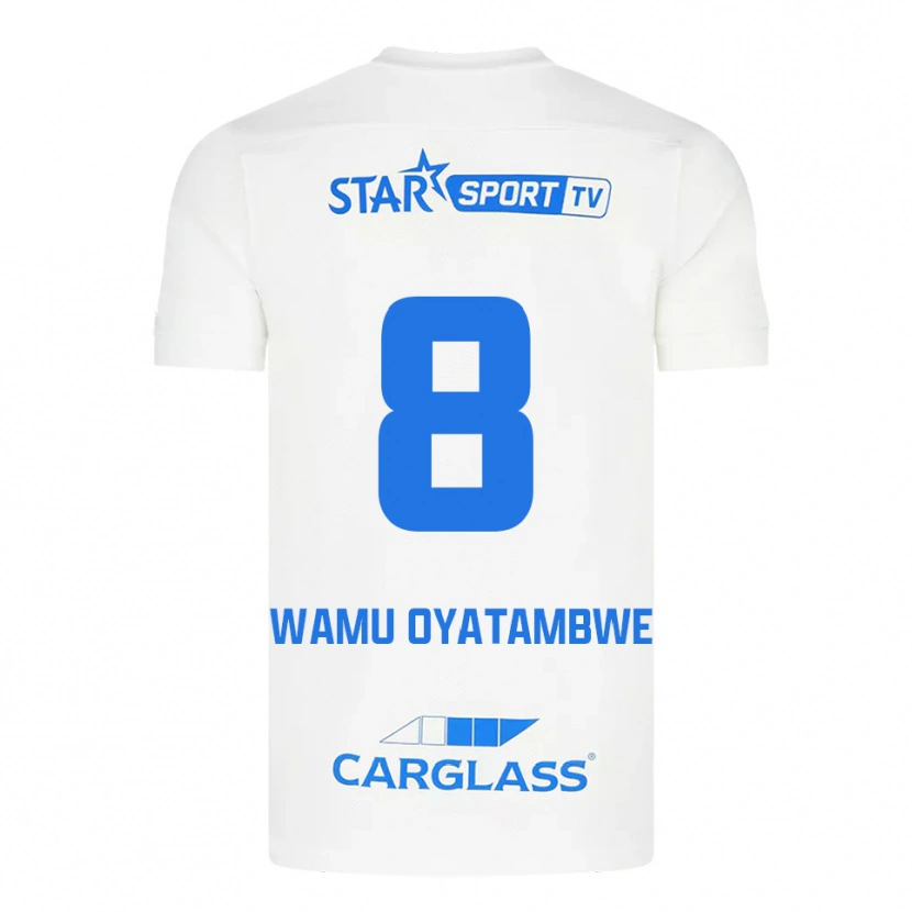 Danxen Mulher Camisola Matthias Wamu Oyatambwe #8 Branco Azul Alternativa 2025/26 Camisa Brasil