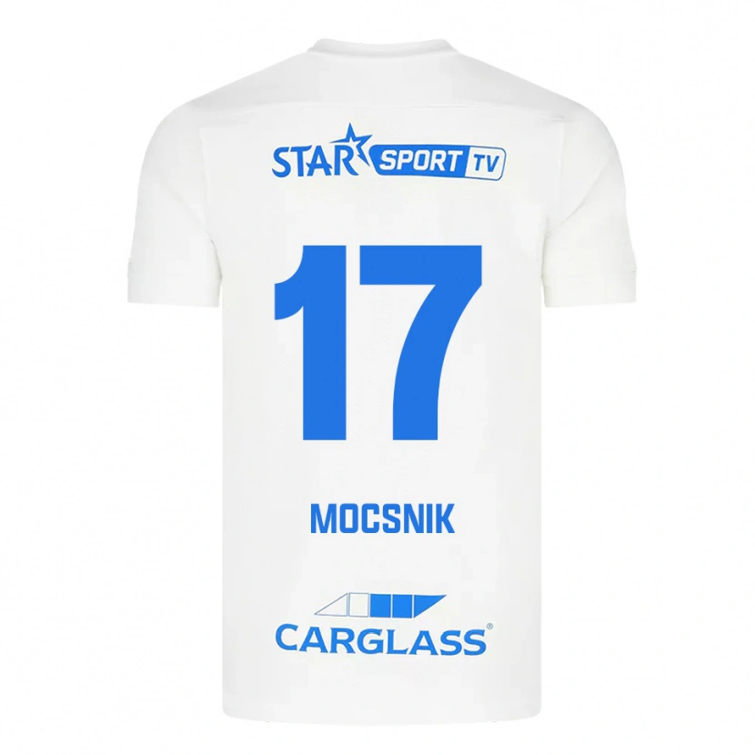 Danxen Mulher Camisola Manu Mocsnik #17 Branco Azul Alternativa 2025/26 Camisa Brasil