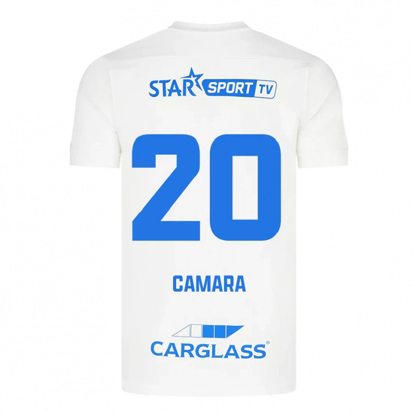 Danxen Mulher Camisola Ali Camara #20 Branco Azul Alternativa 2025/26 Camisa Brasil