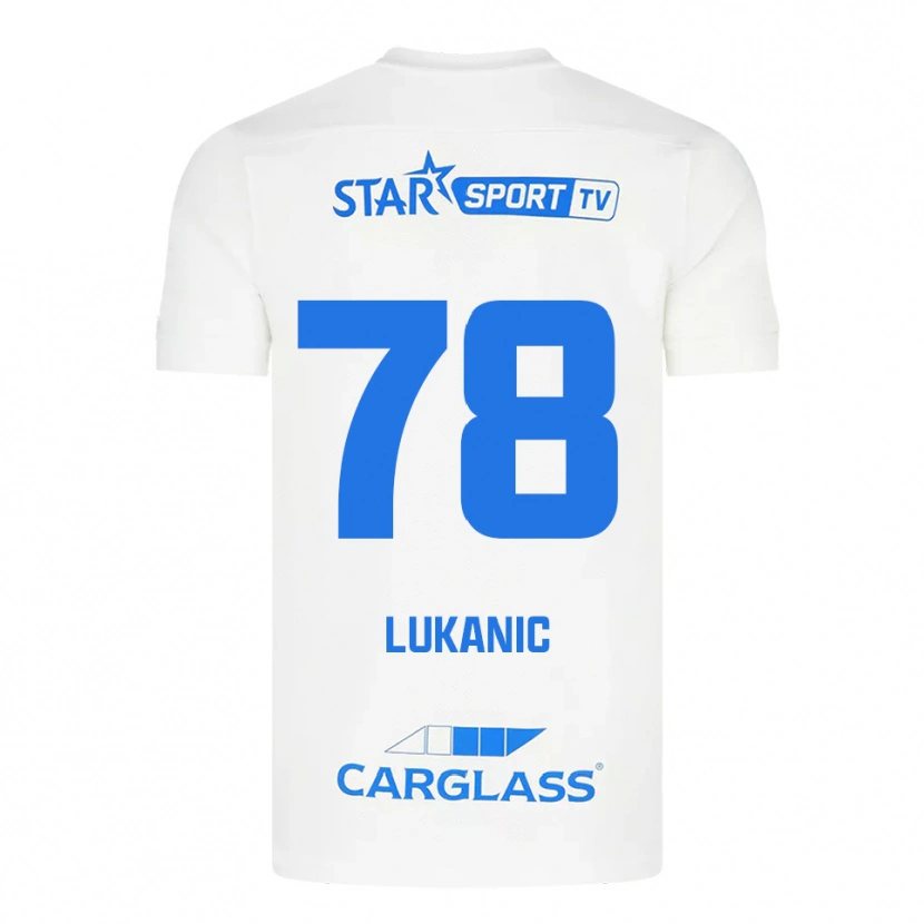 Danxen Mulher Camisola Luka Lukanic #78 Branco Azul Alternativa 2025/26 Camisa Brasil