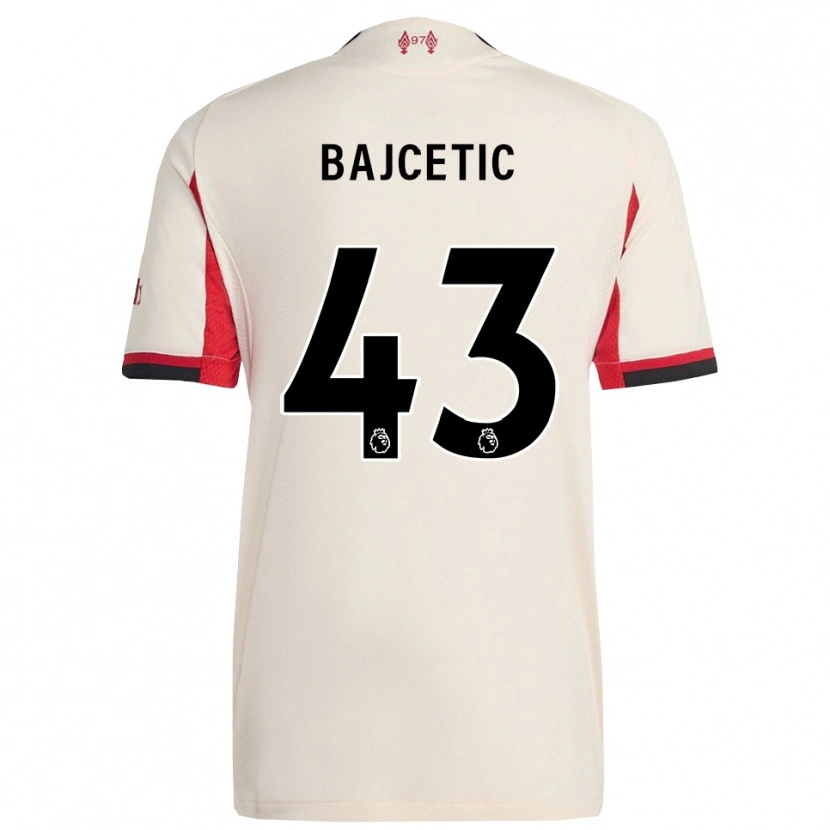 Danxen Mulher Camisola Stefan Bajcetic #43 Branco Preto Alternativa 2025/26 Camisa Brasil