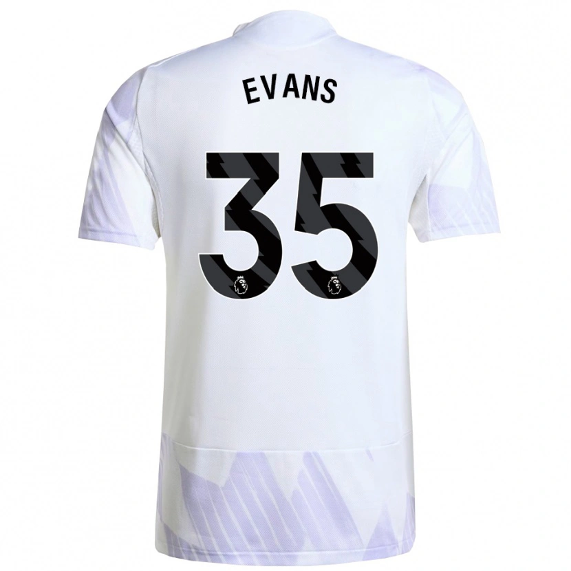 Danxen Mulher Camisola Jonny Evans #35 Branco Roxo Roxo Alternativa 2025/26 Camisa Brasil