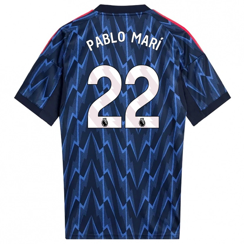 Danxen Mulher Camisola Pablo Mari #22 Marinho Vermelho Alternativa 2025/26 Camisa Brasil
