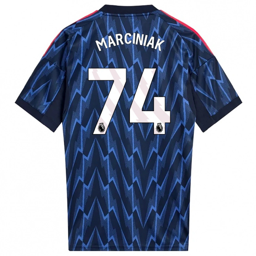Danxen Mulher Camisola Alex Marciniak #74 Marinho Vermelho Alternativa 2025/26 Camisa Brasil
