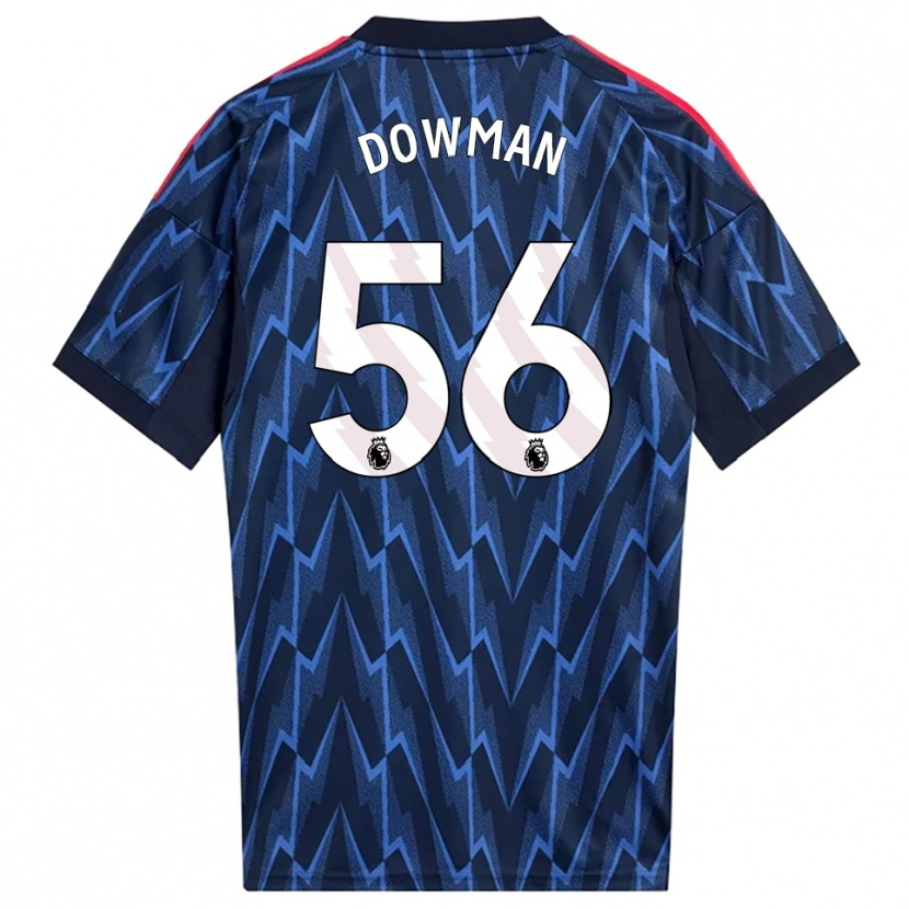 Danxen Mulher Camisola Max Dowman #56 Marinho Vermelho Alternativa 2025/26 Camisa Brasil