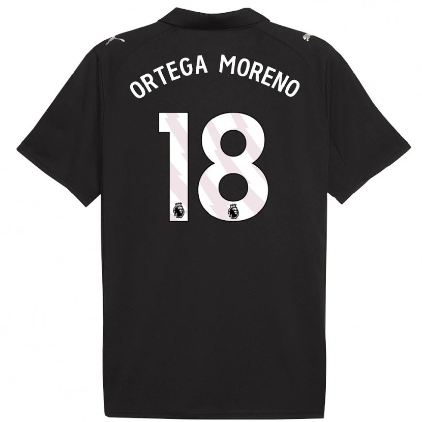 Danxen Mulher Camisola Stefan Ortega #18 Preto Branco Alternativa 2025/26 Camisa Brasil