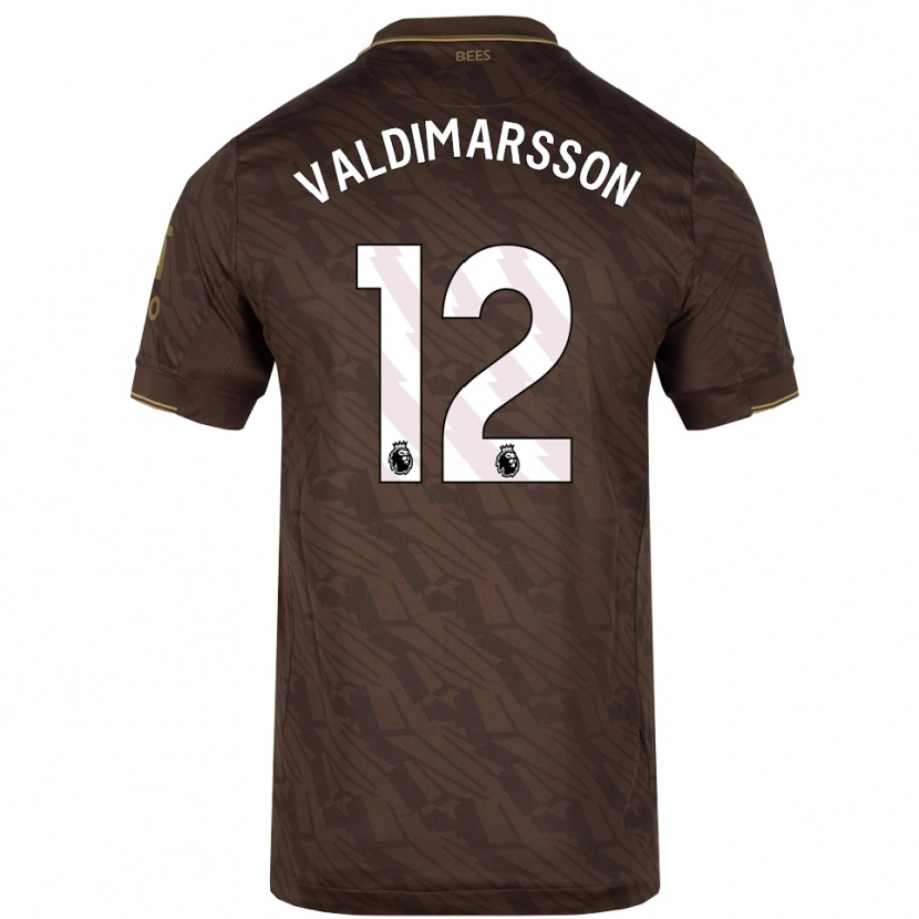 Danxen Mulher Camisola Hákon Rafn Valdimarsson #12 Marrom Dourado Alternativa 2025/26 Camisa Brasil