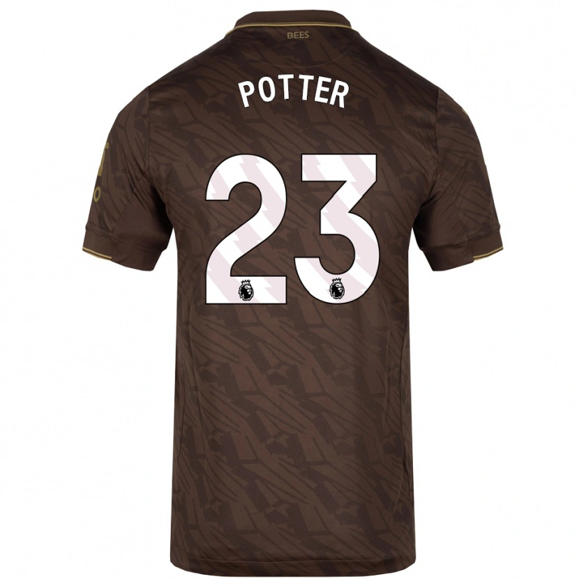 Danxen Mulher Camisola Lucy Potter #23 Marrom Dourado Alternativa 2025/26 Camisa Brasil
