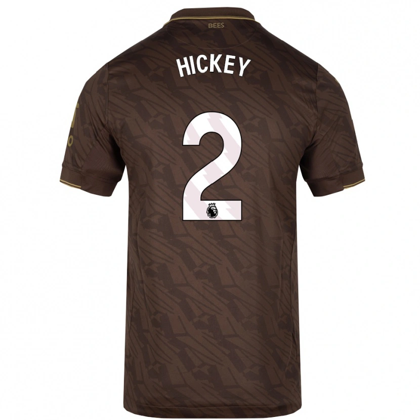 Danxen Mulher Camisola Aaron Hickey #2 Marrom Dourado Alternativa 2025/26 Camisa Brasil