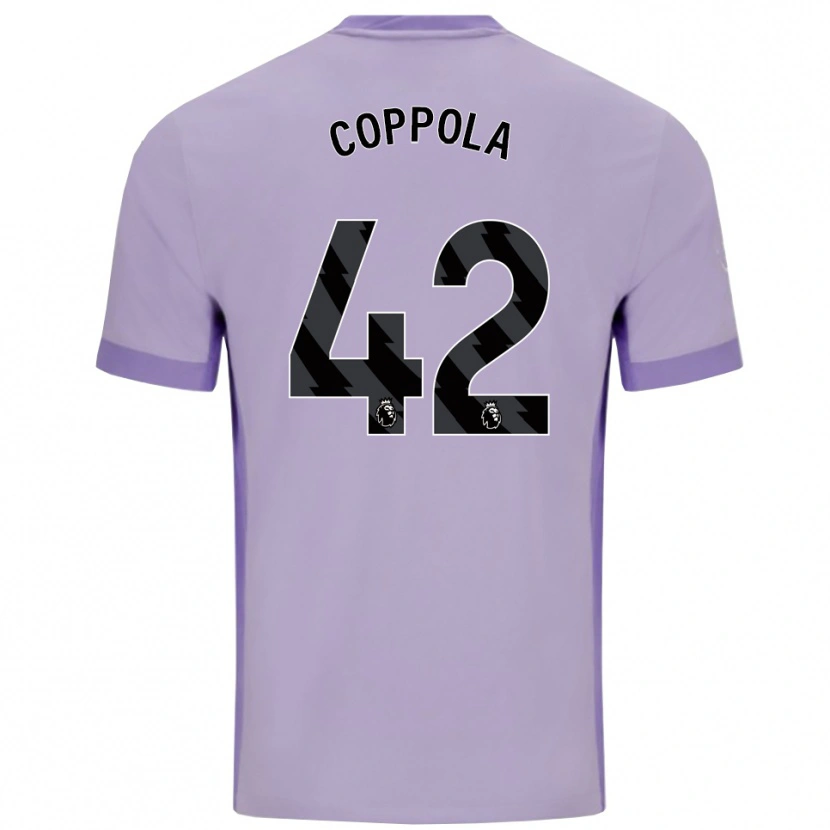 Danxen Mulher Camisola Diego Coppola #42 Roxo Taro Branco Alternativa 2025/26 Camisa Brasil