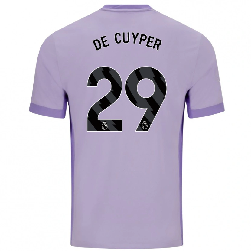 Danxen Mulher Camisola Maxim De Cuyper #29 Roxo Taro Branco Alternativa 2025/26 Camisa Brasil