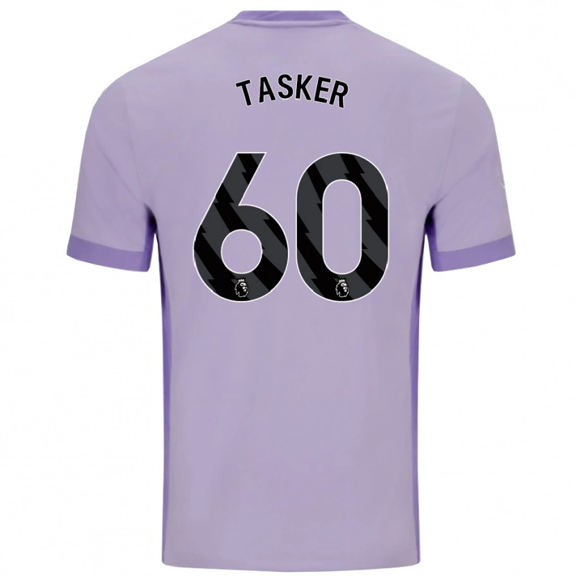 Danxen Mulher Camisola Charlie Tasker #60 Roxo Taro Branco Alternativa 2025/26 Camisa Brasil