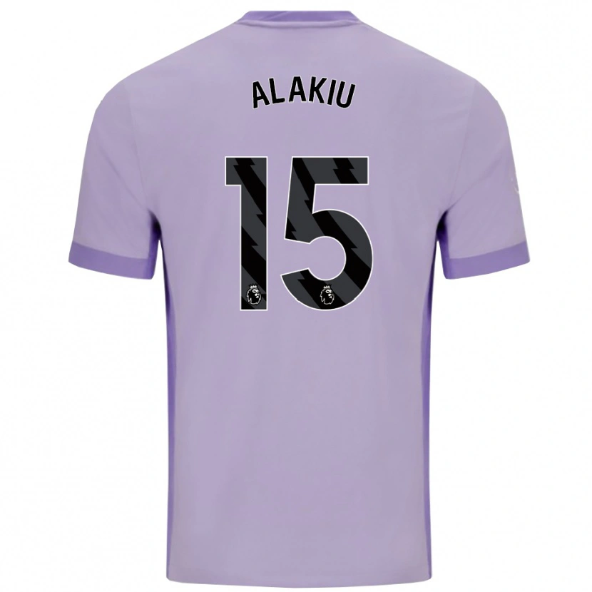 Danxen Mulher Camisola Isaiah Alakiu #15 Roxo Taro Branco Alternativa 2025/26 Camisa Brasil