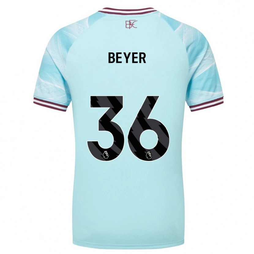 Danxen Mulher Camisola Jordan Beyer #36 Azul Celeste Borgonha Alternativa 2025/26 Camisa Brasil