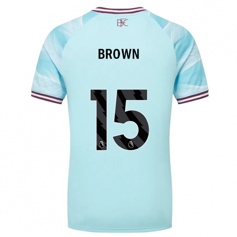Danxen Mulher Camisola Kian Mcmahon-Brown #15 Azul Celeste Borgonha Alternativa 2025/26 Camisa Brasil