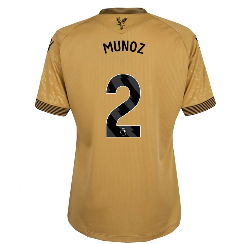 Danxen Mulher Camisola Daniel Muñoz #2 Dourado Preto Alternativa 2025/26 Camisa Brasil
