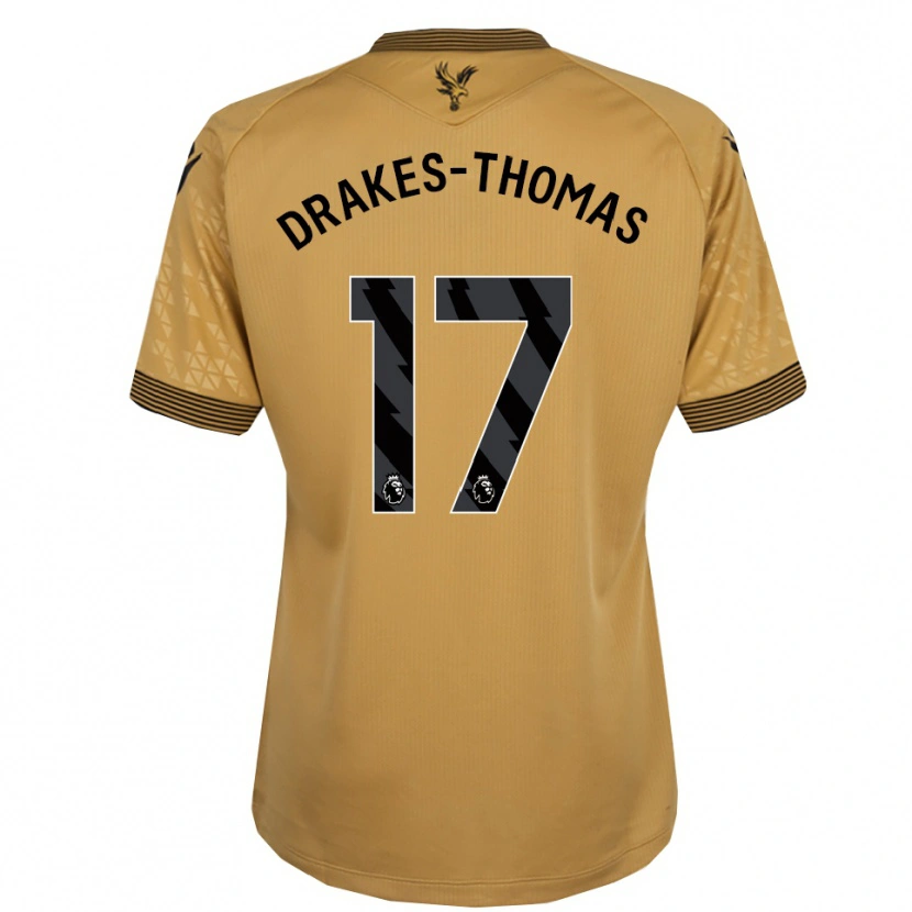 Danxen Mulher Camisola Joél Drakes-Thomas #17 Dourado Preto Alternativa 2025/26 Camisa Brasil