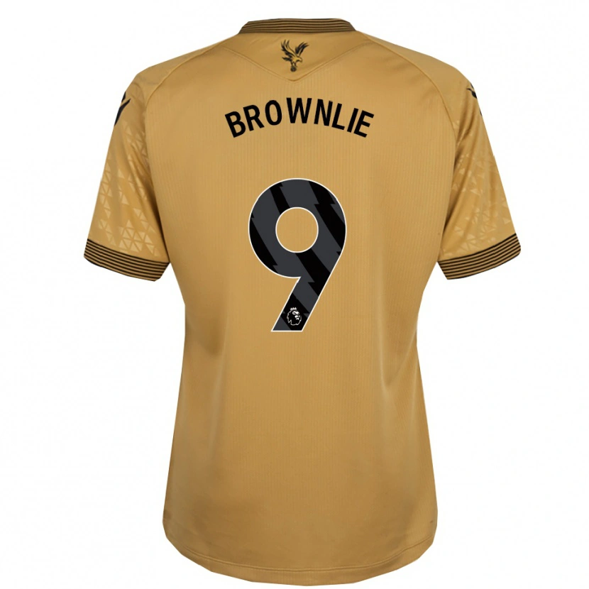 Danxen Mulher Camisola Rylan Brownlie #9 Dourado Preto Alternativa 2025/26 Camisa Brasil