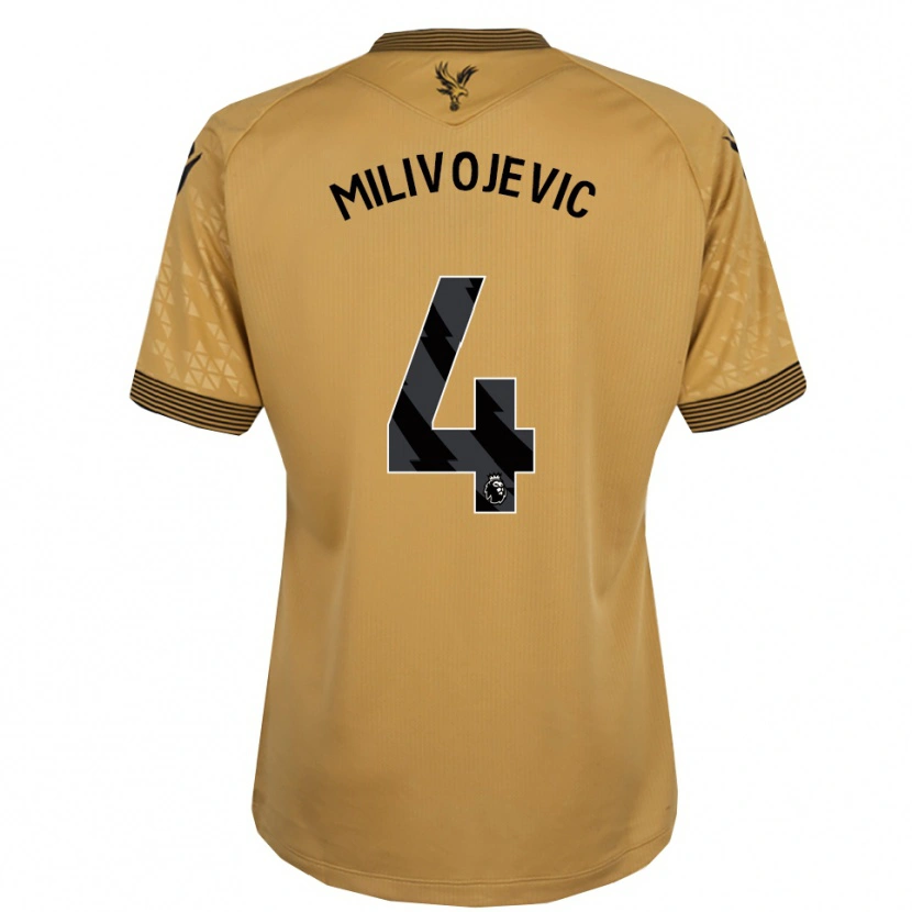 Danxen Mulher Camisola Luka Milivojevic #4 Dourado Preto Alternativa 2025/26 Camisa Brasil